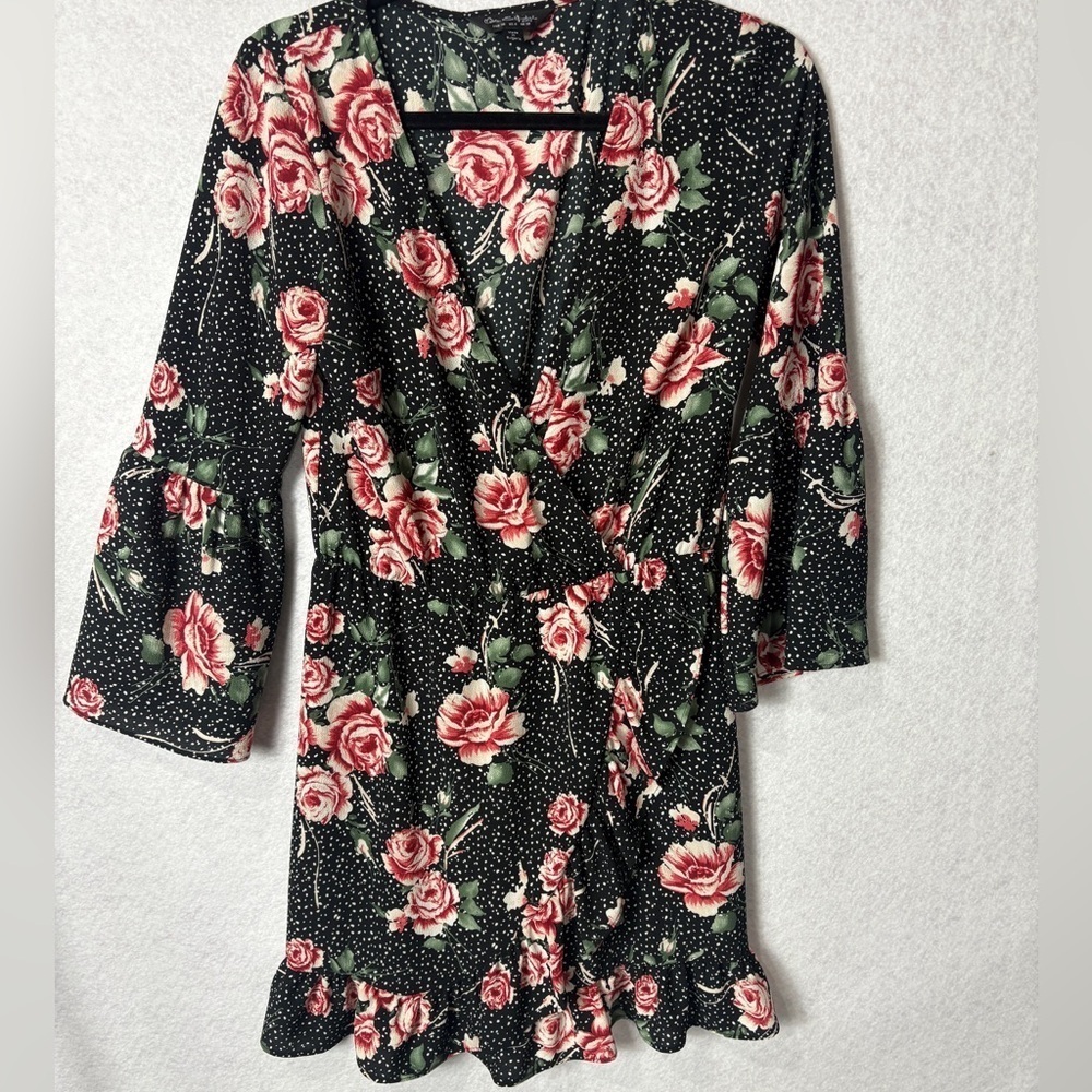 Miss Selfridge Feminine Red And Black Dress Size 6